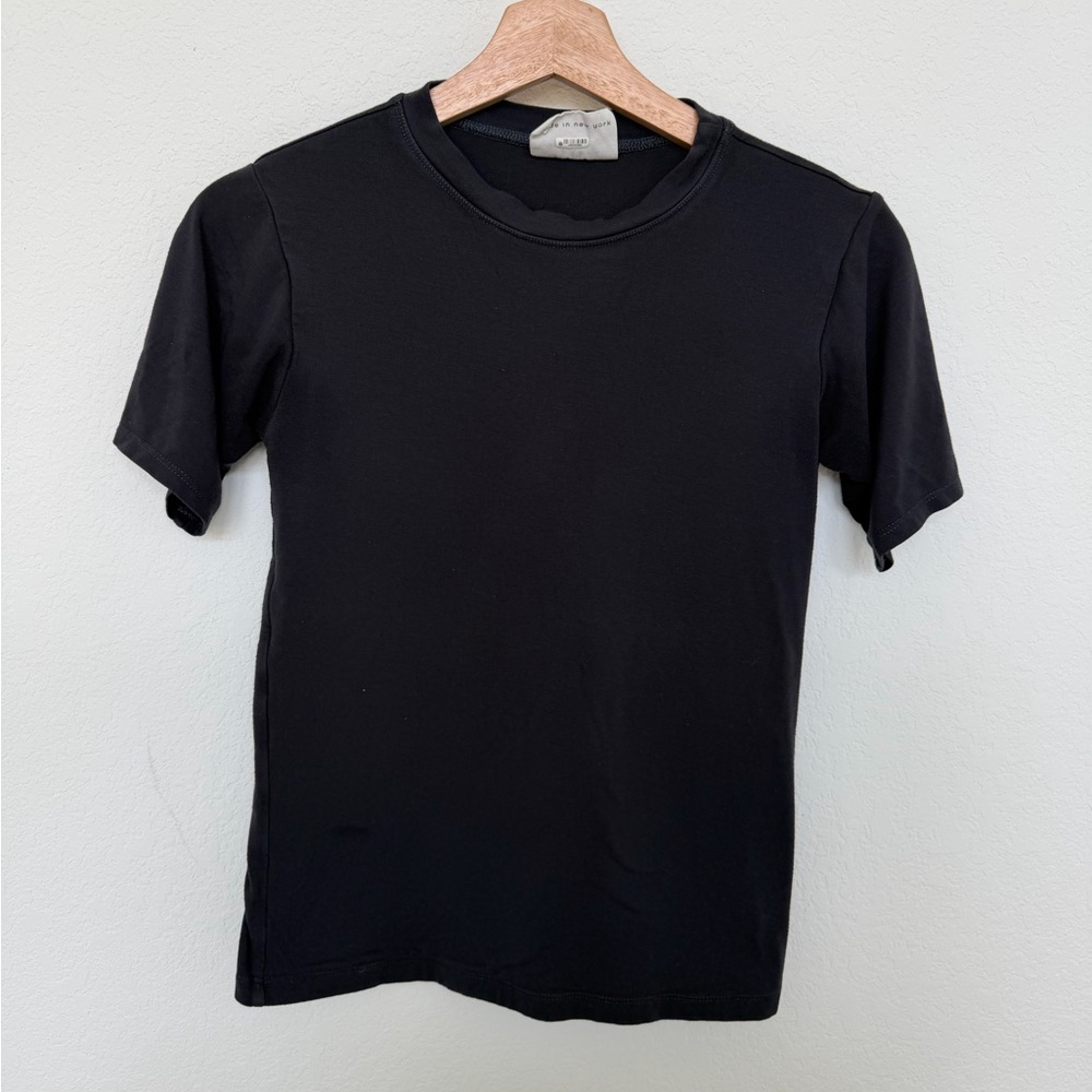 Shosh New York Black Shirt Short Sleeve Size 1/Small